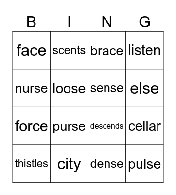 pink Bingo Card