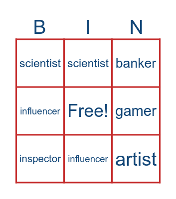 Jobs Bingo Card