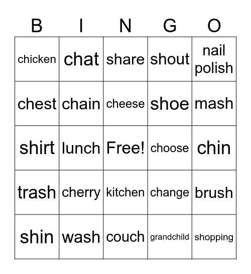 11/05 Bingo Card