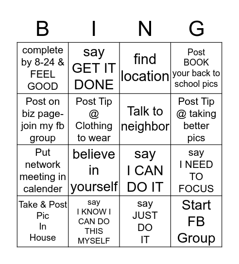 Michelle-INGO (back to school) Bingo Card