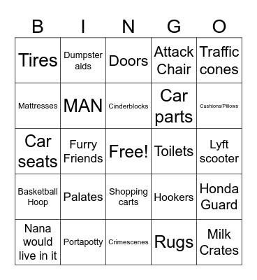 Alleyway BINGO Card