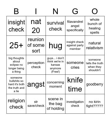 the kirin. its. it's here. (btv) Bingo Card