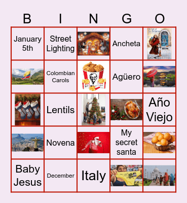 Chritmasy Bingo Card