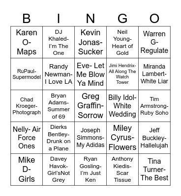 Radio Bingo November Birthdays Bingo Card