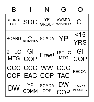 Leadership Council Bingo Card