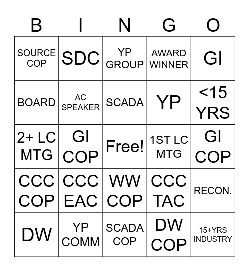 Leadership Council Bingo Card