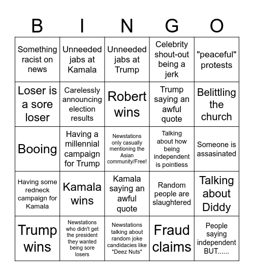 ElectionBingo Card