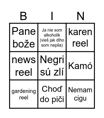 Nicolas bingo Card