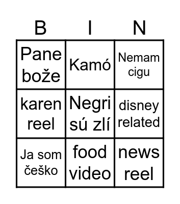 Nicolas bingo Card