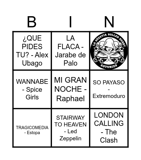 Bingo Musical 1 Bingo Card