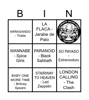 Bingo Musical 1 Bingo Card