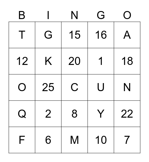SFT95YUTA Bingo Card