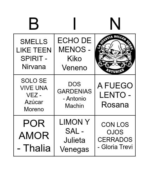 Bingo MUSICAL 2 Bingo Card