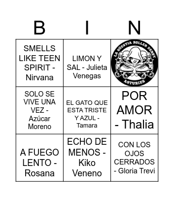 Bingo MUSICAL 2 Bingo Card
