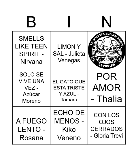 Bingo MUSICAL 2 Bingo Card