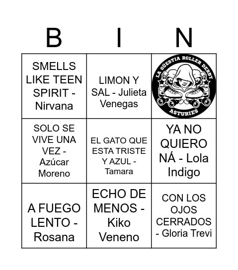 Bingo MUSICAL 2 Bingo Card