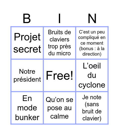 Bingooo - grille 1 Bingo Card