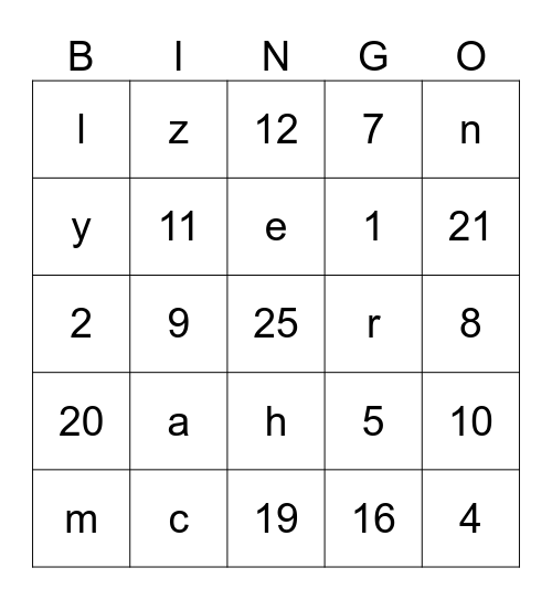 yewoni punya Bingo Card