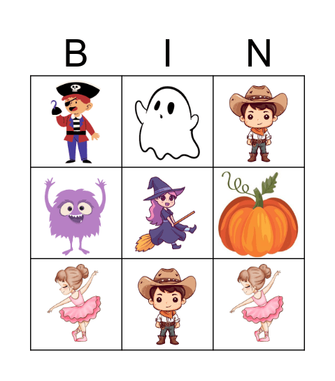 Halloween Bingo Card