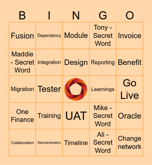 One Finance Bingo Card