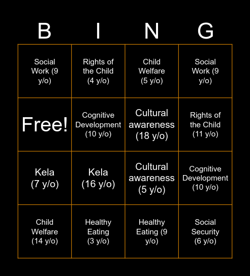 Like Talking to a Child Bingo Card