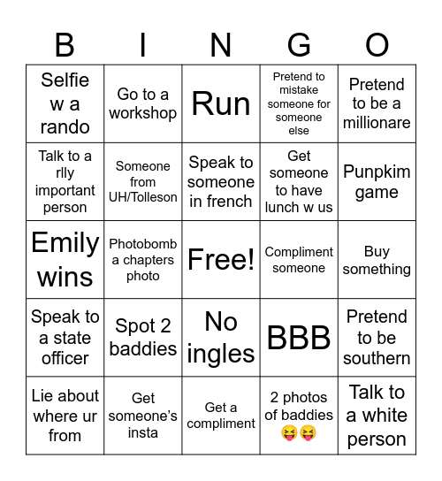 Flc Bingo Card