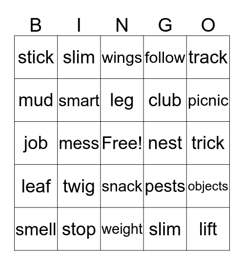Ant Tricks Gr. 3 Bingo Card