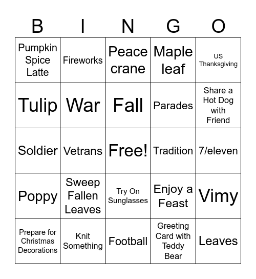 7-Eleven Bingo! Bingo Card