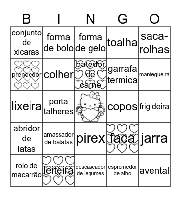 Bingo do  Chá da Gra Bingo Card