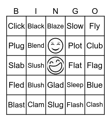 Initial L Blend Bingo Card