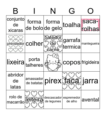 Bingo do  Chá da Gra Bingo Card