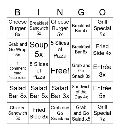 November BINGO Card