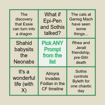 2024 Birb Sanctuary Cicholmas Bingo Card