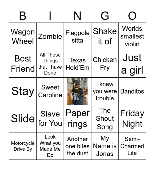 All Our Favorite Songs Bingo Card