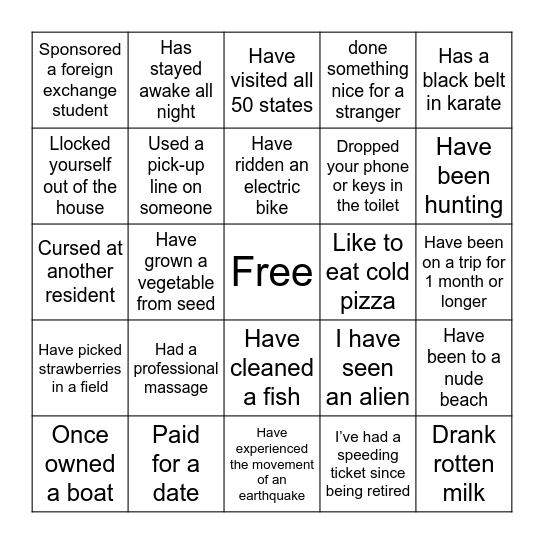 Life’s Colorful Journey 5 Bingo Card