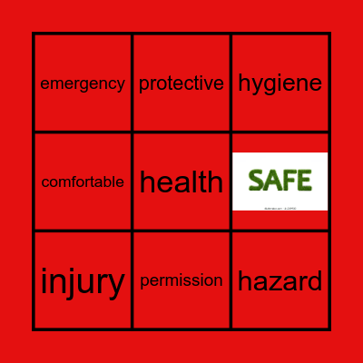 Year 3 - Keeping safe bingo Card