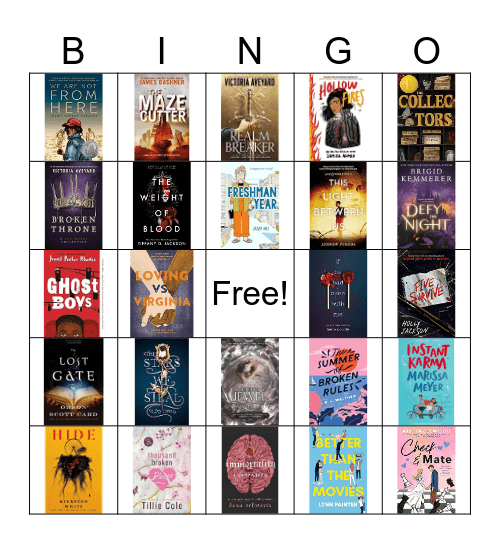 Book Cover Bingo Card