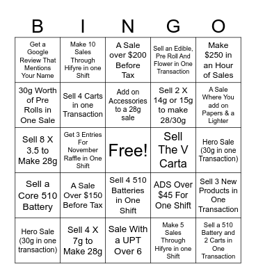 Fire & Flower #152 Bingo Card