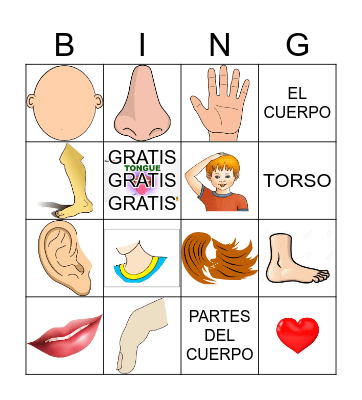 Body Bingo Card