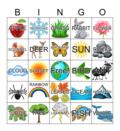 PLANET EARTH Bingo Card