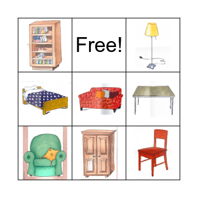 Furniture Bingo Card