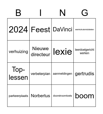 Tongerlo kerstbingo Card