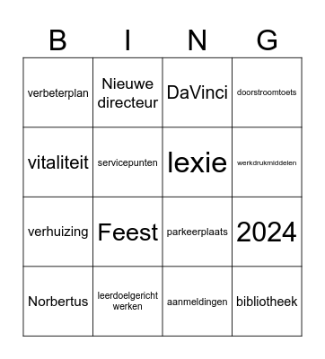 Tongerlo kerstbingo Card