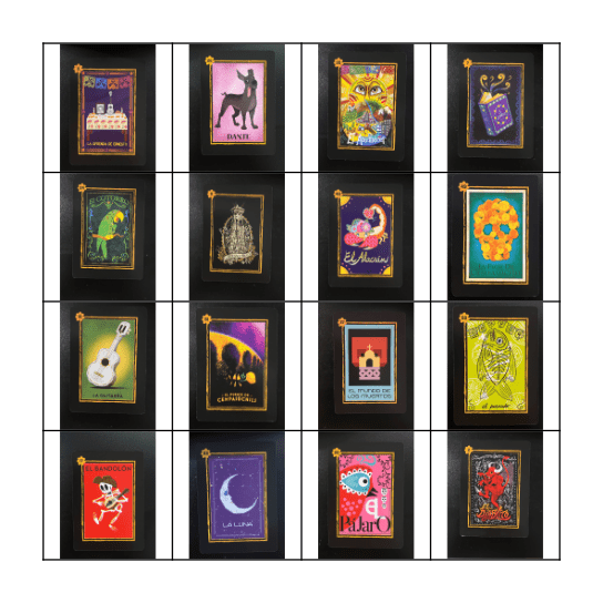 Coco Loteria Bingo Card