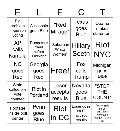 24 Electgo Bingo Card