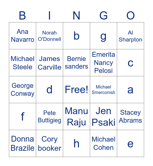 Bingo Card