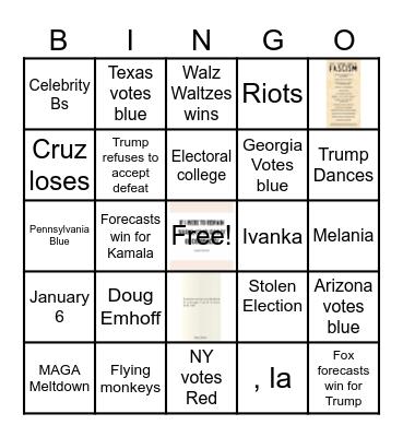 2024 Election Bingo Card