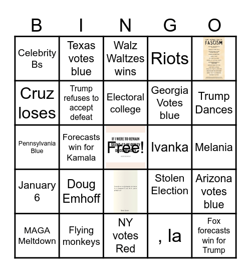 2024 Election Bingo Card