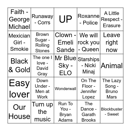 HITS 22 Bingo Card