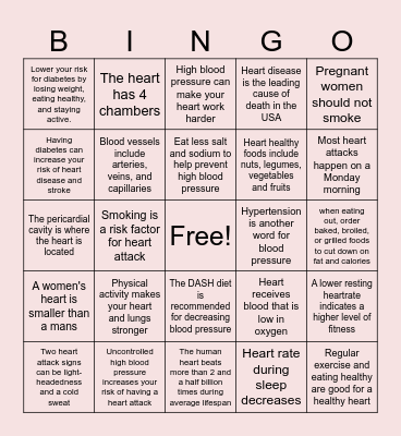 Heart Bingo Card